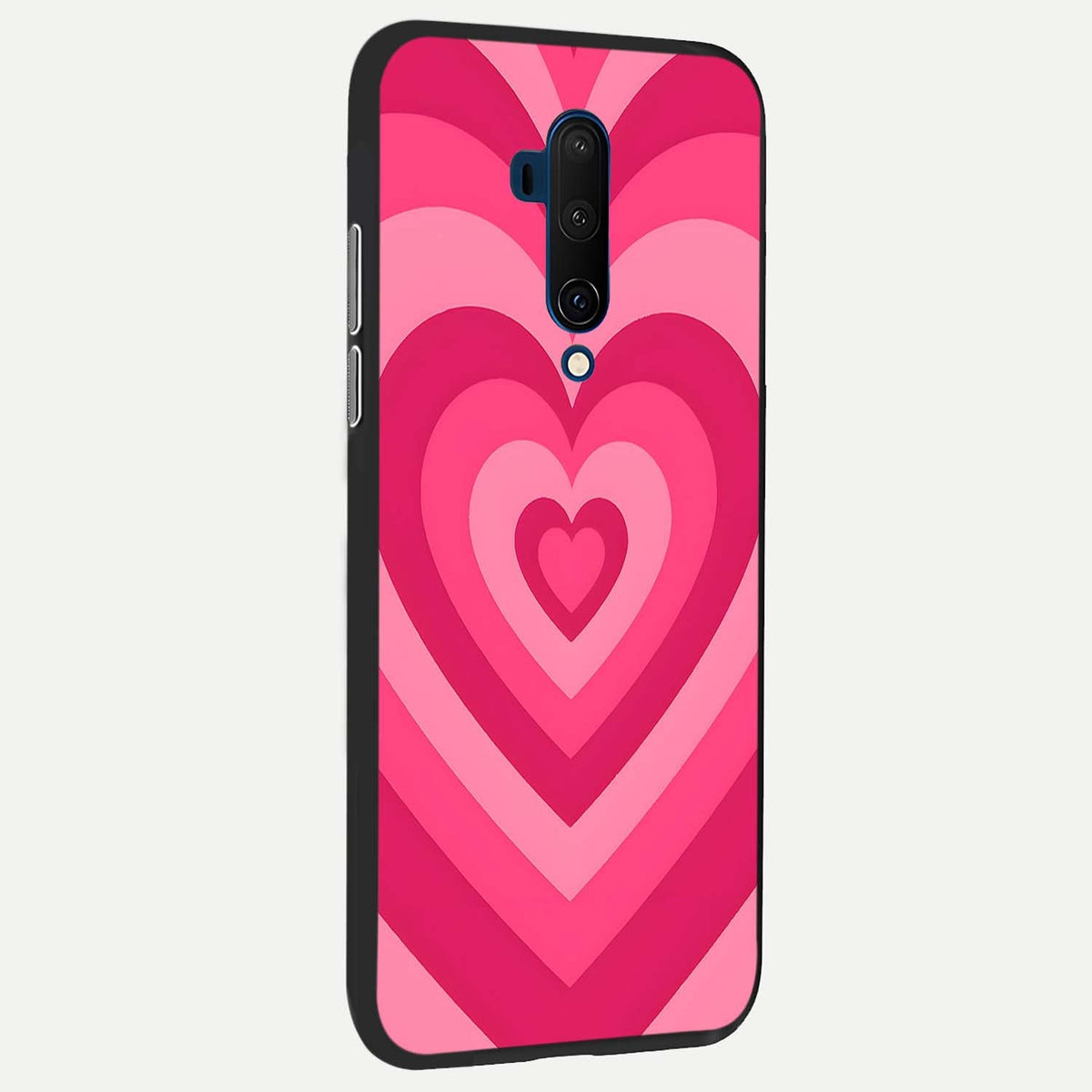 Layered Love Hearts back cover For OnePlus 7T Pro slim fit glass case with vibrant aesthetic design