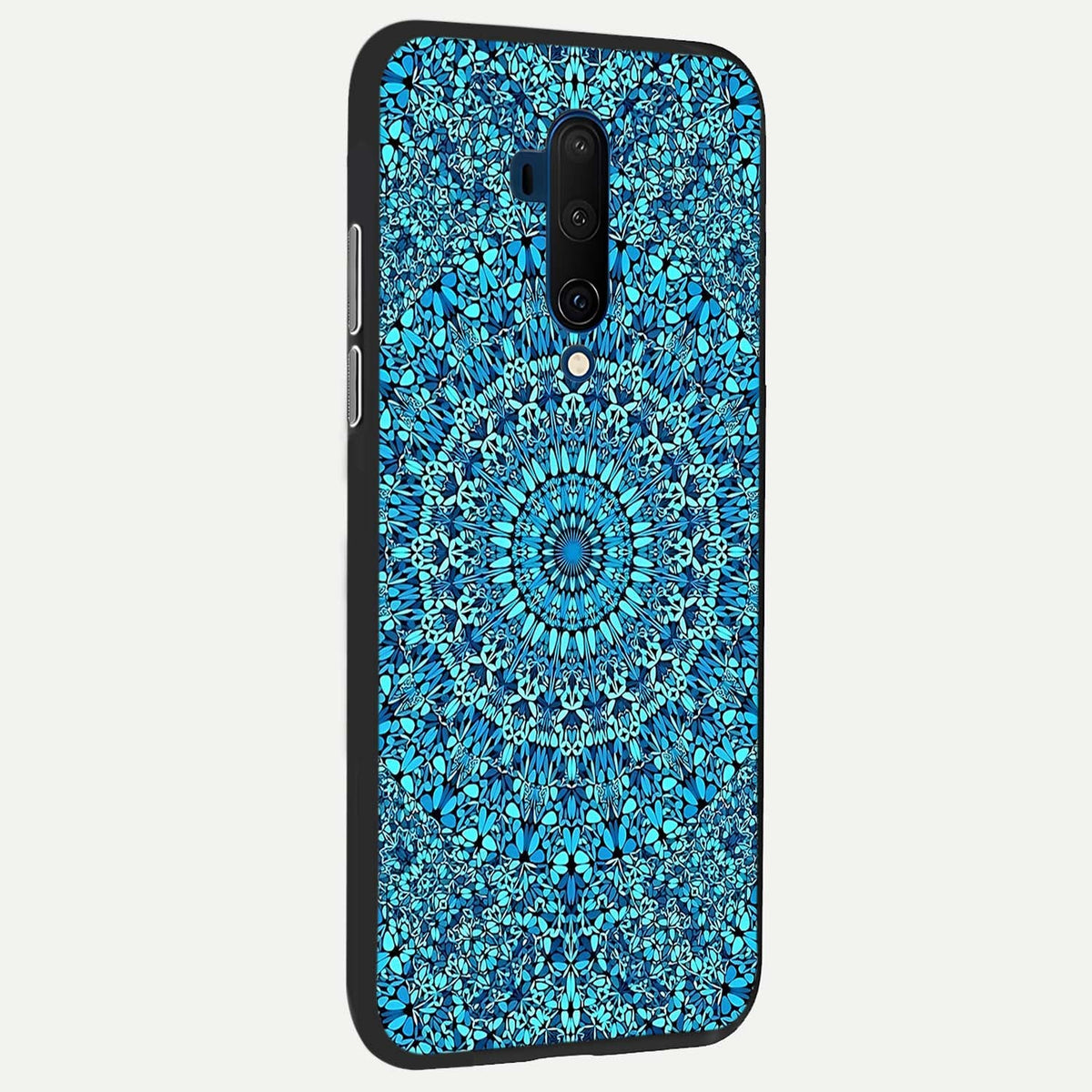 Ocean Bloom Mandala back cover For OnePlus 7T Pro slim fit glass case with vibrant aesthetic design