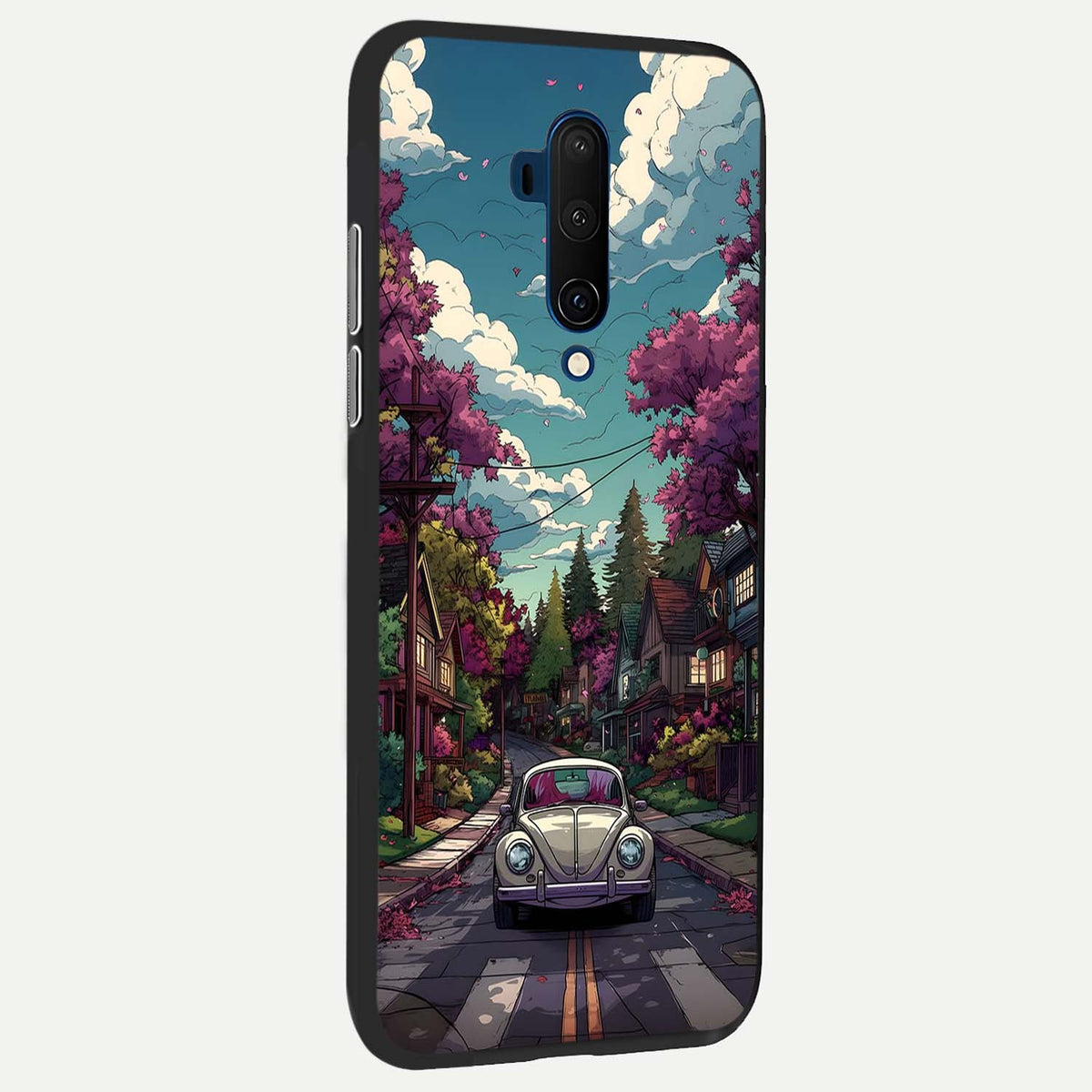 Vintage Street Drive back cover For OnePlus 7T Pro slim fit glass case with vibrant aesthetic design