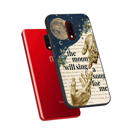 Aesthetic Divine phone case For OnePlus 7 showing premium glass back cover with detailed artwork