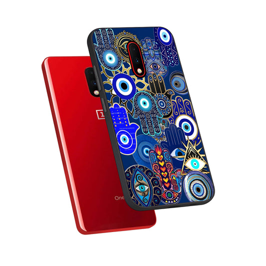 Mystic Palm Guard phone case For OnePlus 7 showing premium glass back cover with detailed artwork