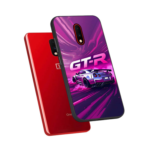 Speed Drift Legend phone case For OnePlus 7 showing premium glass back cover with detailed artwork