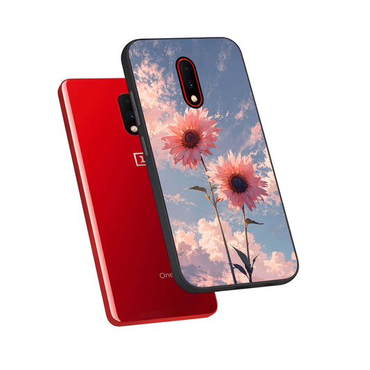 Sun Moon Balance phone case For OnePlus 7 showing premium glass back cover with detailed artwork