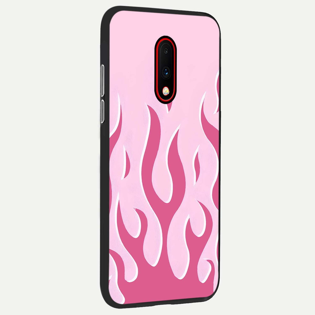 Blush Flame Energy back cover For OnePlus 7 slim fit glass case with vibrant aesthetic design