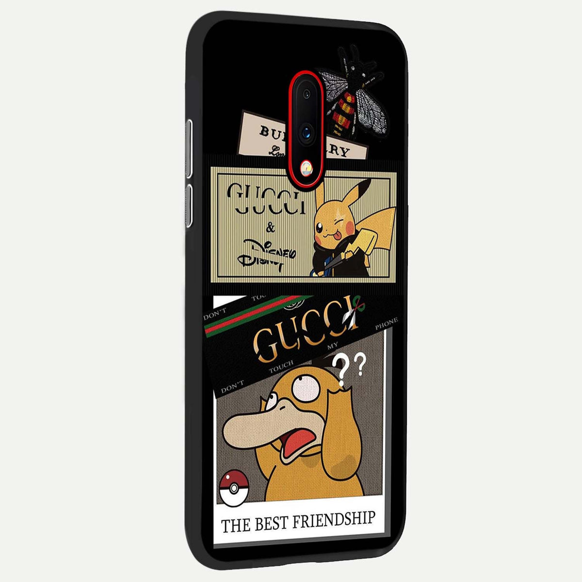Cartoon Brand Play Mashup back cover For OnePlus 7 slim fit glass case with vibrant aesthetic design