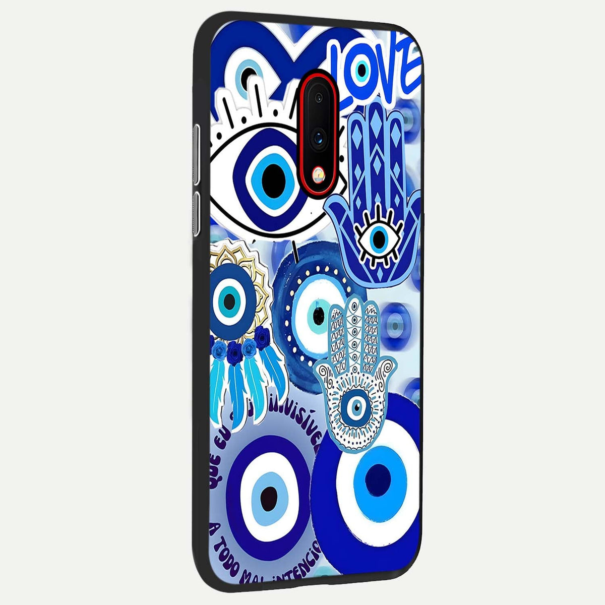 Evil Eyes Dream back cover For OnePlus 7 slim fit glass case with vibrant aesthetic design