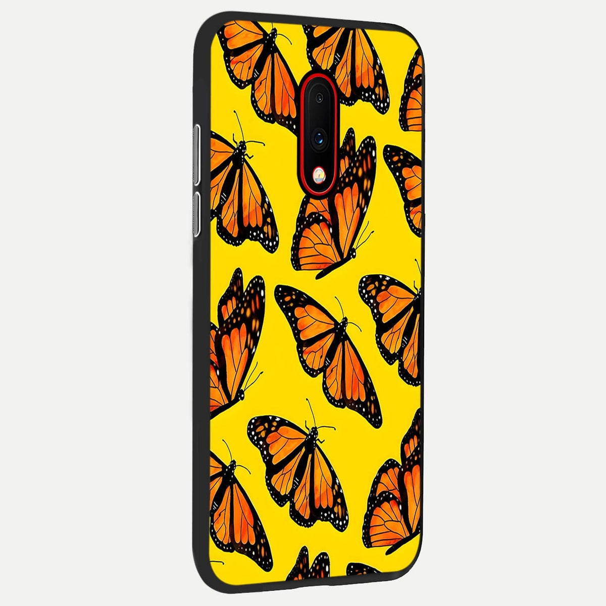 Golden Wing Flight back cover For OnePlus 7 slim fit glass case with vibrant aesthetic design