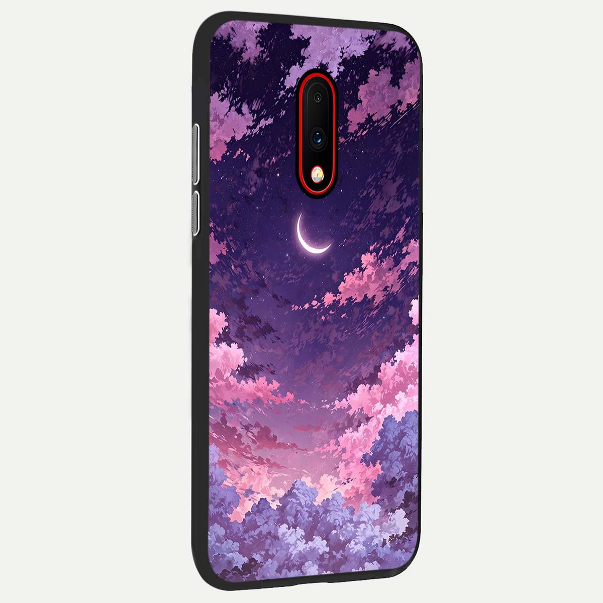 Sky Drift Clouds back cover For OnePlus 7 slim fit glass case with vibrant aesthetic design