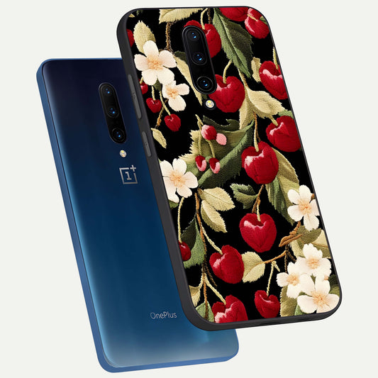 Blooming Spendor Bird phone case For OnePlus 7 Pro showing premium glass back cover with detailed artwork