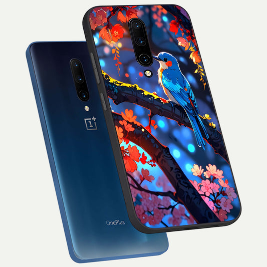 Blooming Water Drift phone case For OnePlus 7 Pro showing premium glass back cover with detailed artwork