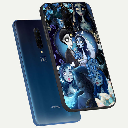 Butterfly Ghost Soul phone case For OnePlus 7 Pro showing premium glass back cover with detailed artwork