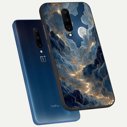 Celestial Cloud Road phone case For OnePlus 7 Pro showing premium glass back cover with detailed artwork