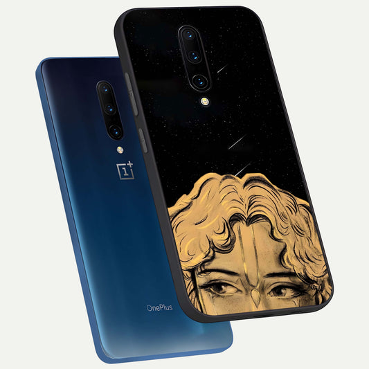 Celestial Gods Plan phone case For OnePlus 7 Pro showing premium glass back cover with detailed artwork