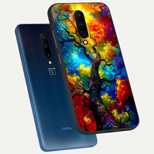 Colorful Soda Bottles phone case For OnePlus 7 Pro showing premium glass back cover with detailed artwork