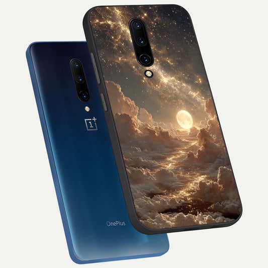 Golden Sky Dream phone case For OnePlus 7 Pro showing premium glass back cover with detailed artwork