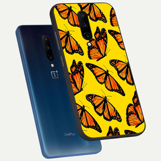 Golden Wing Flight phone case For OnePlus 7 Pro showing premium glass back cover with detailed artwork