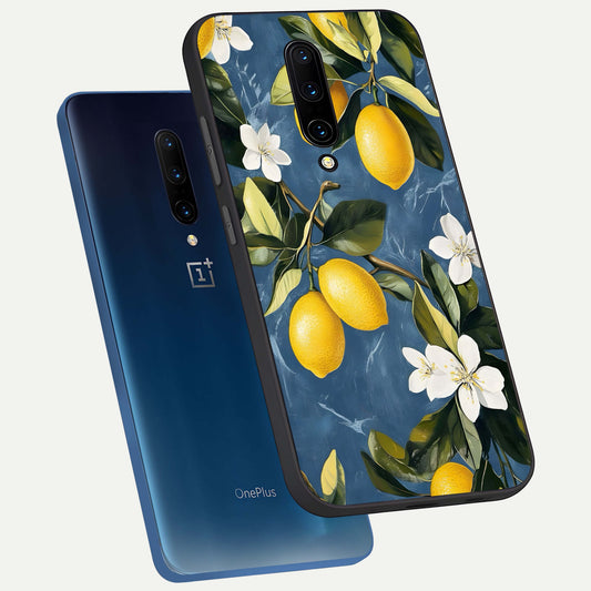 Lemon Dream Garden phone case For OnePlus 7 Pro showing premium glass back cover with detailed artwork