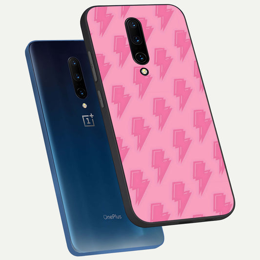 Pink Moo Magic phone case For OnePlus 7 Pro showing premium glass back cover with detailed artwork