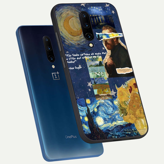 Starry Dream Vision phone case For OnePlus 7 Pro showing premium glass back cover with detailed artwork