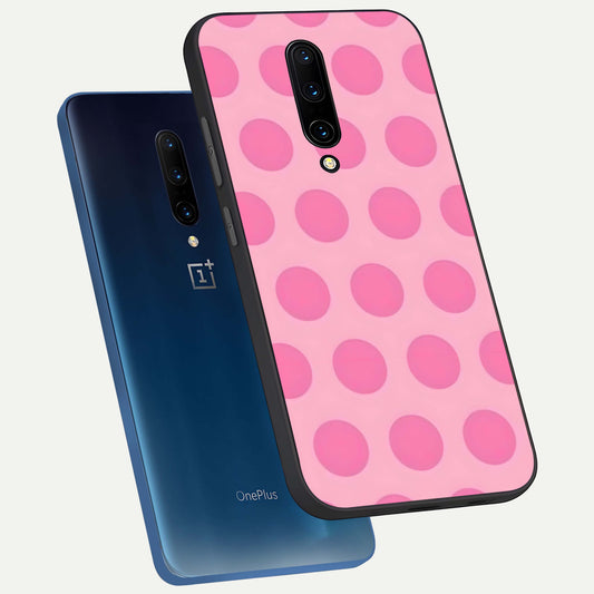 Sweet Dot Dreams phone case For OnePlus 7 Pro showing premium glass back cover with detailed artwork
