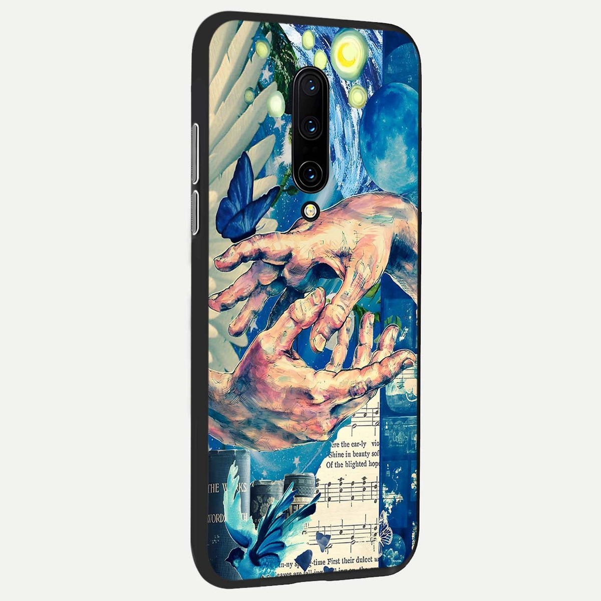 Aesthetic Divider back cover For OnePlus 7 Pro slim fit glass case with vibrant aesthetic design