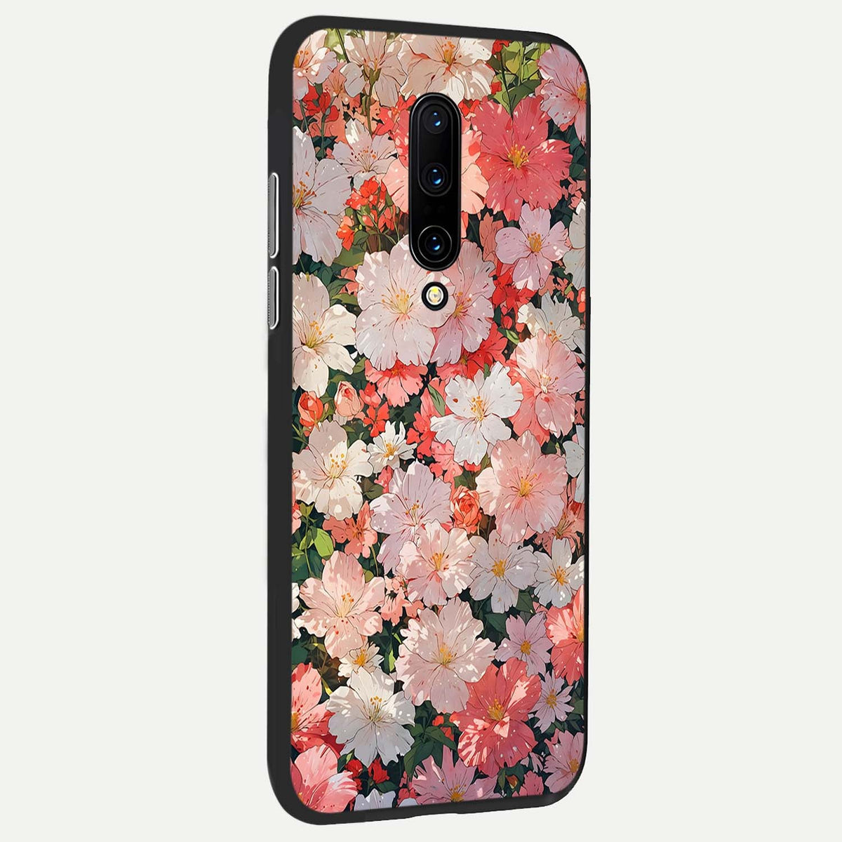 Blush Bloom Field back cover For OnePlus 7 Pro slim fit glass case with vibrant aesthetic design
