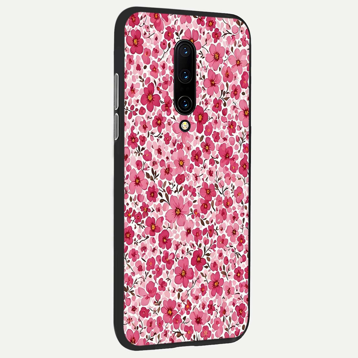 Cherry Blossom Charm back cover For OnePlus 7 Pro slim fit glass case with vibrant aesthetic design