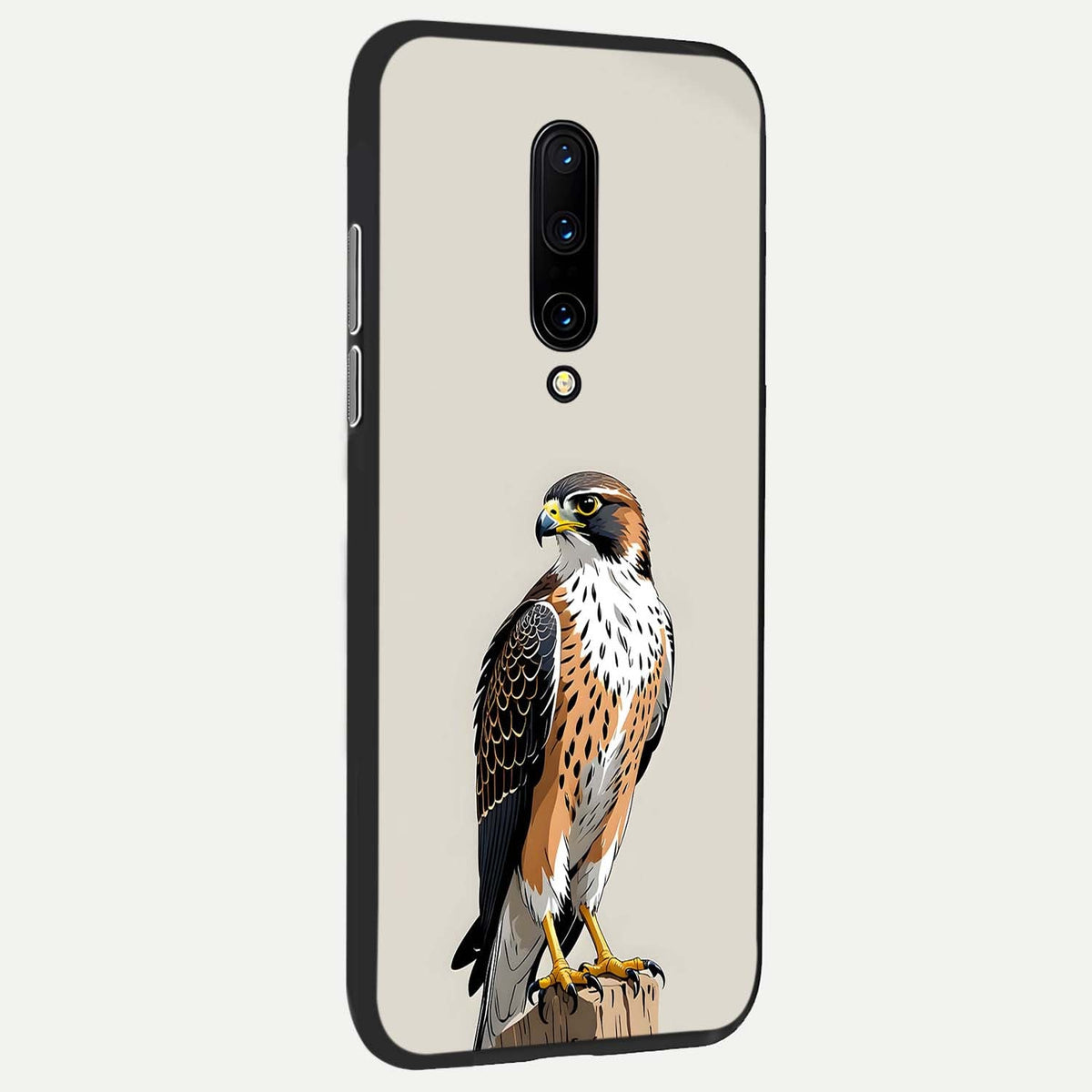 Clever Eagle back cover For OnePlus 7 Pro slim fit glass case with vibrant aesthetic design