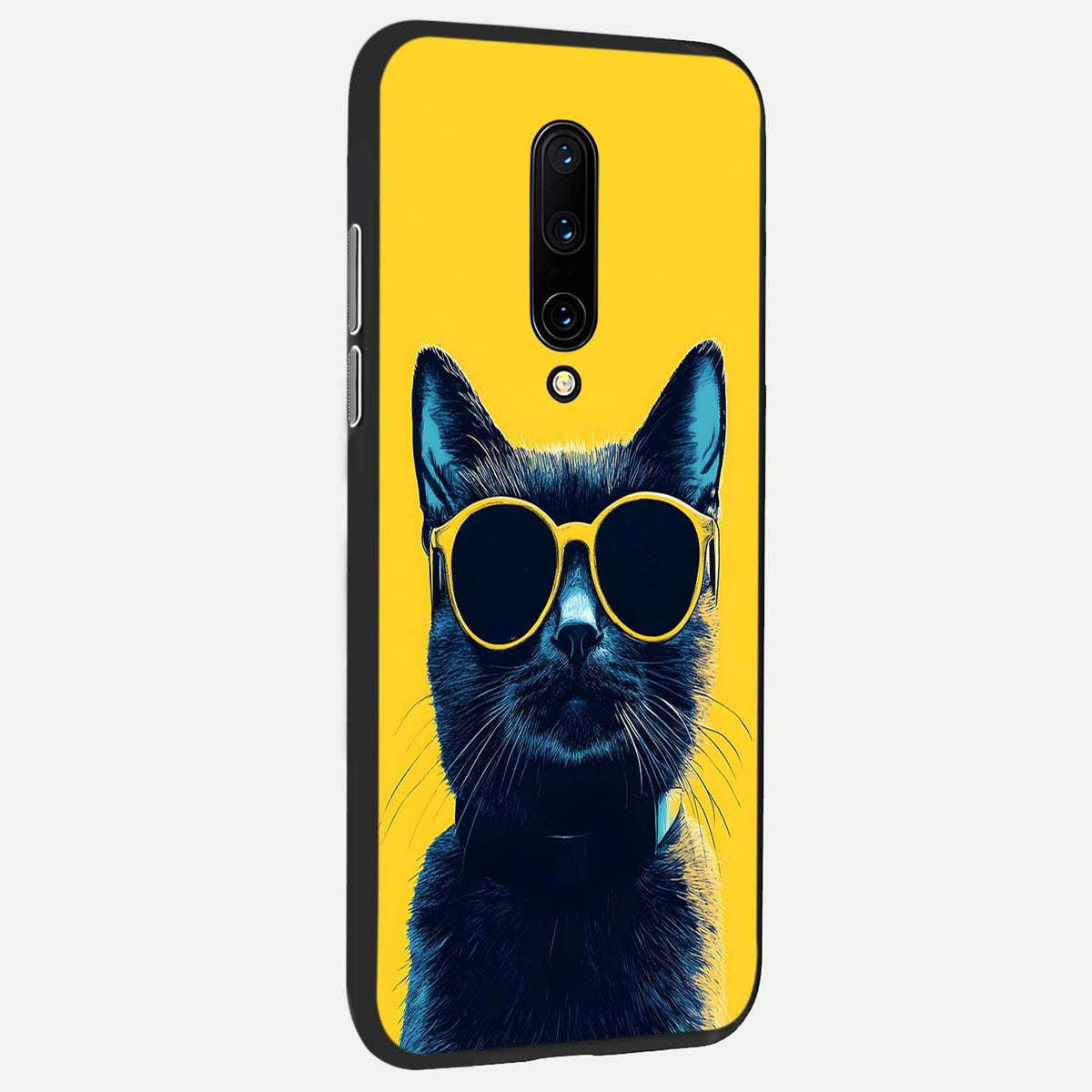 Cool Cat Vibes back cover For OnePlus 7 Pro slim fit glass case with vibrant aesthetic design