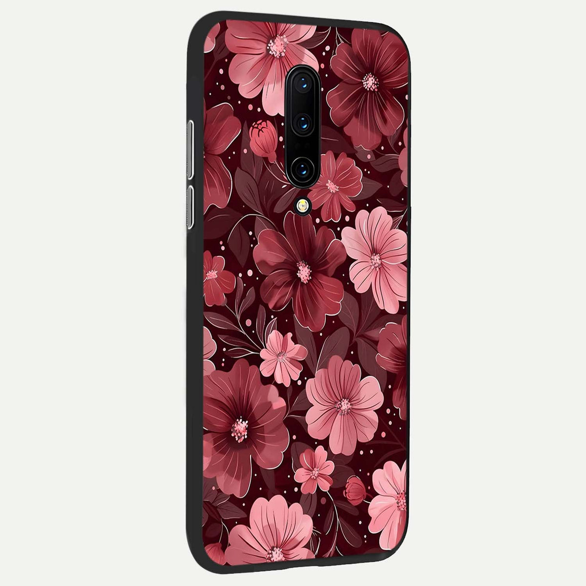 Flower Blush Bloom back cover For OnePlus 7 Pro slim fit glass case with vibrant aesthetic design