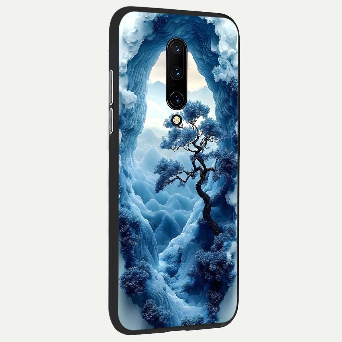 Frozen Serenity Gate back cover For OnePlus 7 Pro slim fit glass case with vibrant aesthetic design