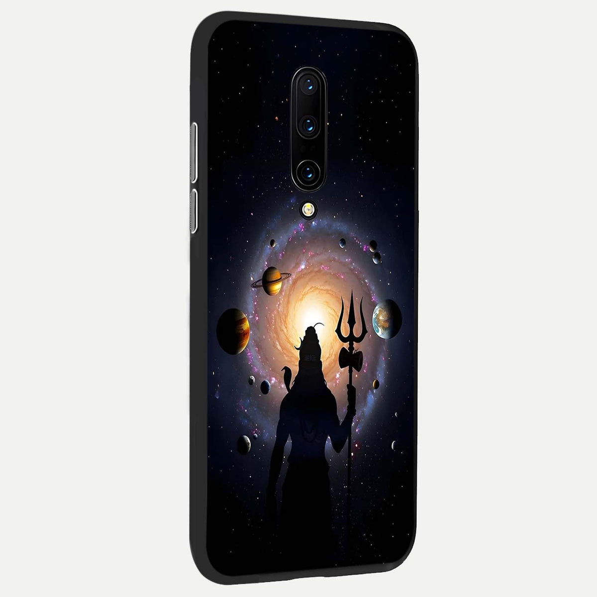 Galactic Shiva Vision back cover For OnePlus 7 Pro slim fit glass case with vibrant aesthetic design