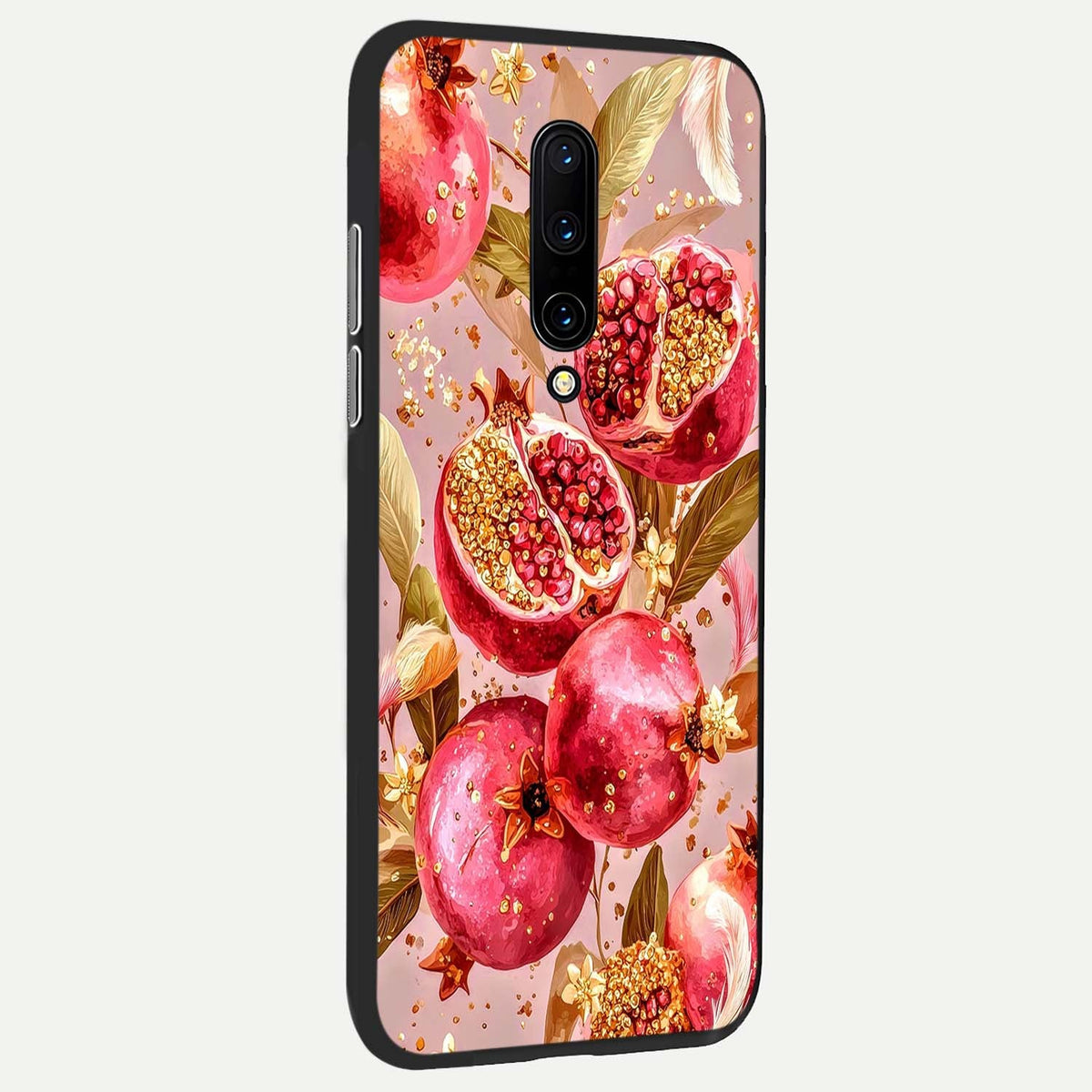 Golden Bloom Glow back cover For OnePlus 7 Pro slim fit glass case with vibrant aesthetic design