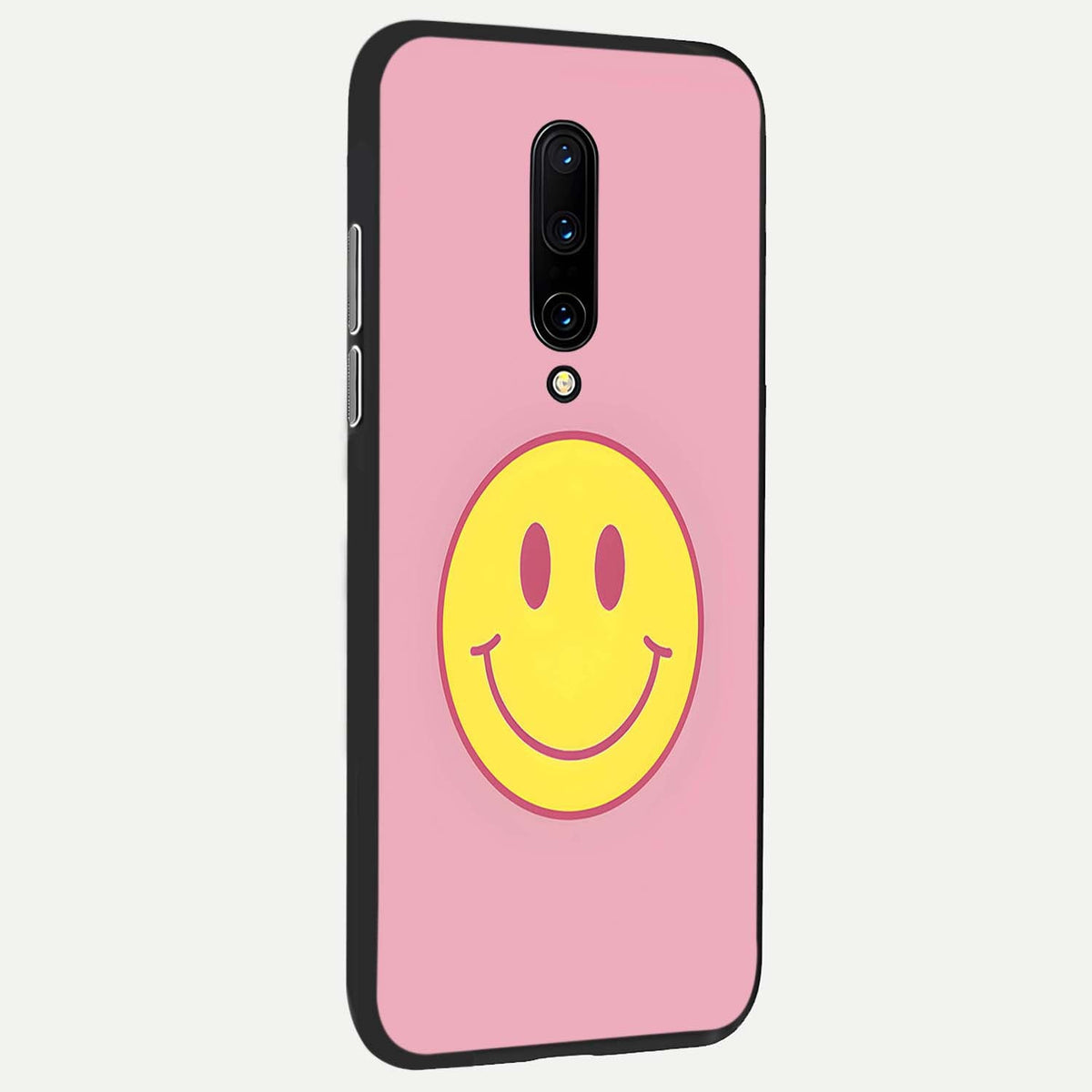 Happy Pink Mood back cover For OnePlus 7 Pro slim fit glass case with vibrant aesthetic design
