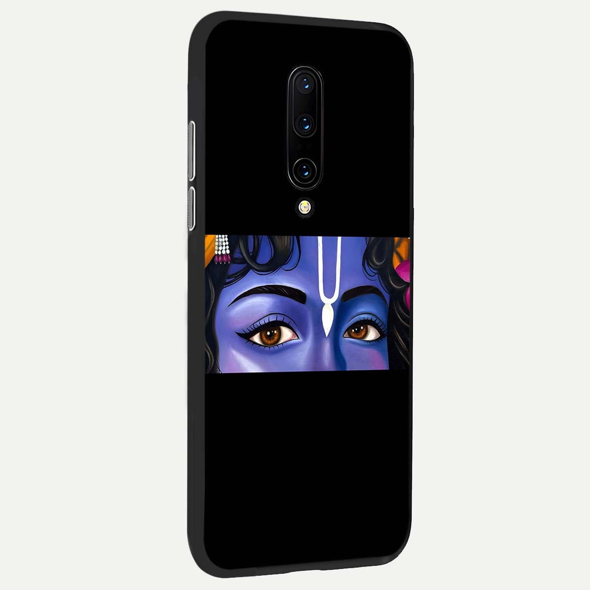 Krishna Eye back cover For OnePlus 7 Pro slim fit glass case with vibrant aesthetic design
