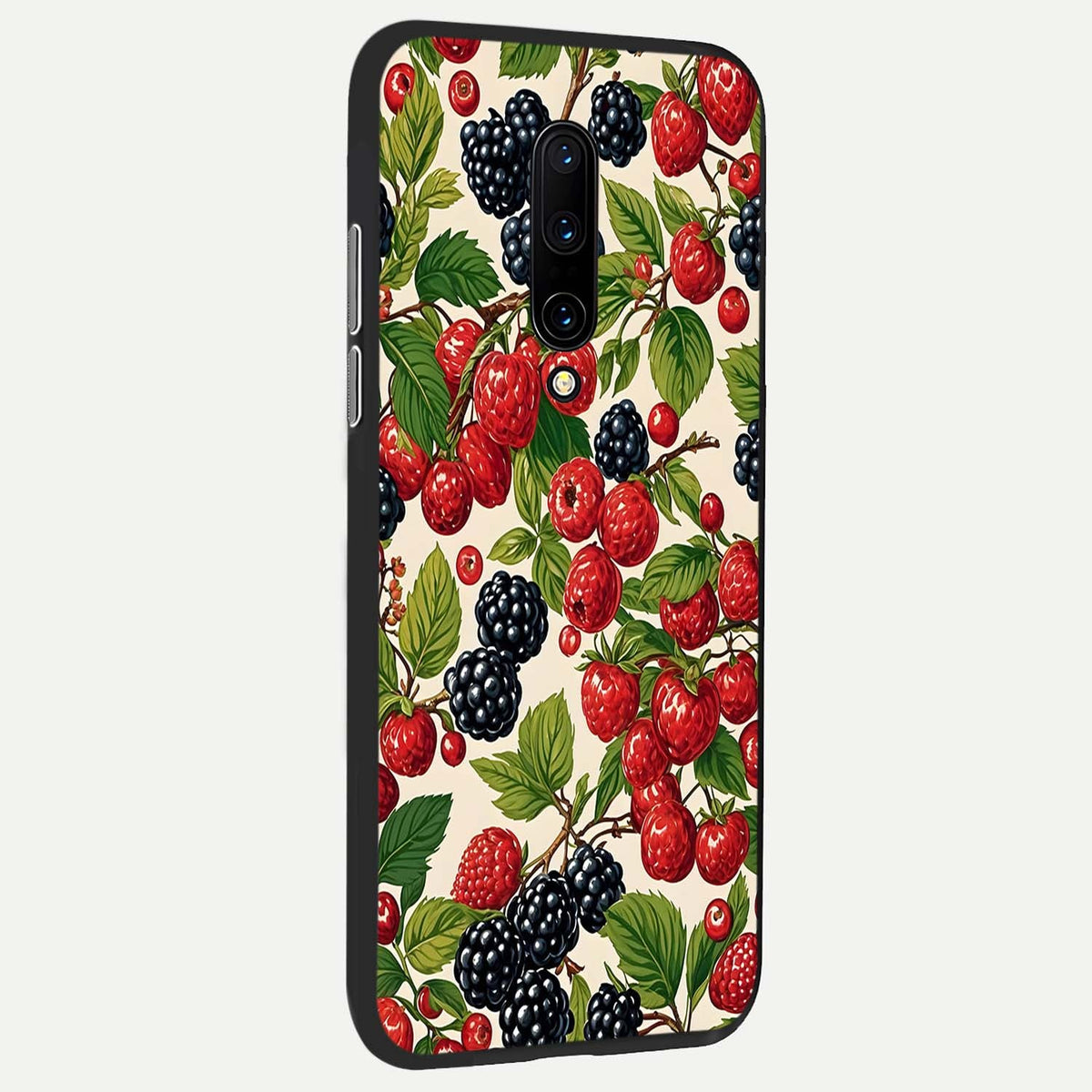 Mixed Berry Collage back cover For OnePlus 7 Pro slim fit glass case with vibrant aesthetic design