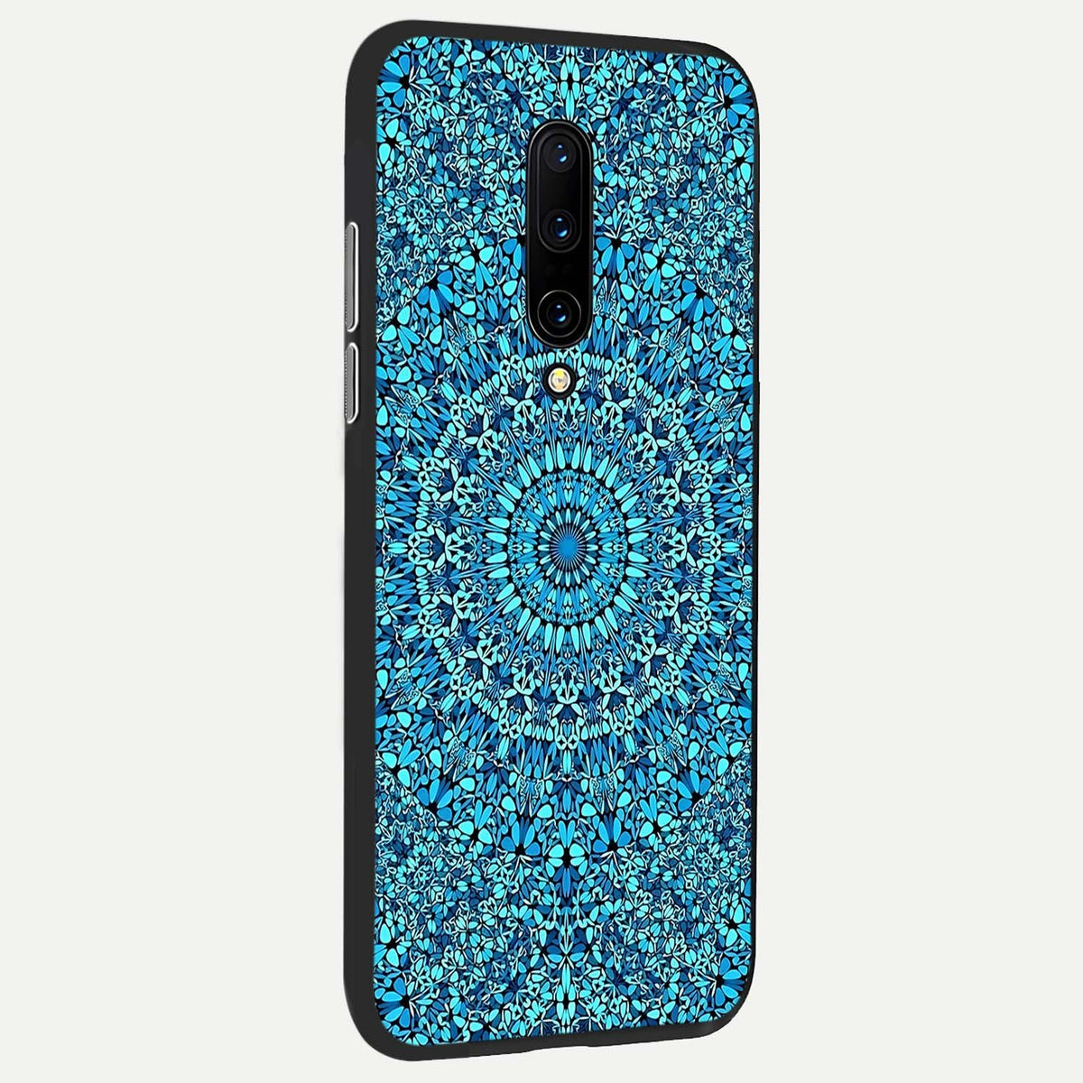 Ocean Bloom Mandala back cover For OnePlus 7 Pro slim fit glass case with vibrant aesthetic design