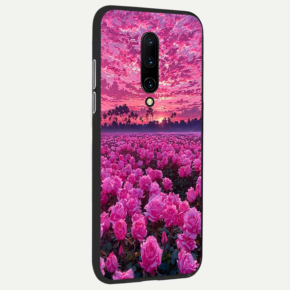 Rose Sunset Valley back cover For OnePlus 7 Pro slim fit glass case with vibrant aesthetic design