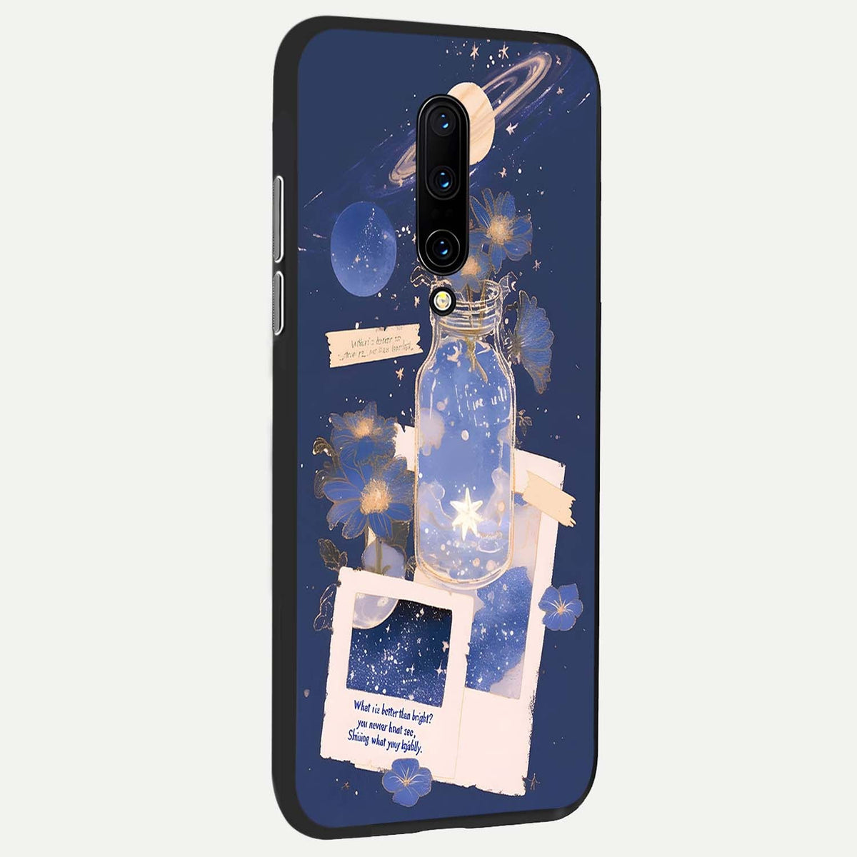 Starlit Cosmic Jar back cover For OnePlus 7 Pro slim fit glass case with vibrant aesthetic design