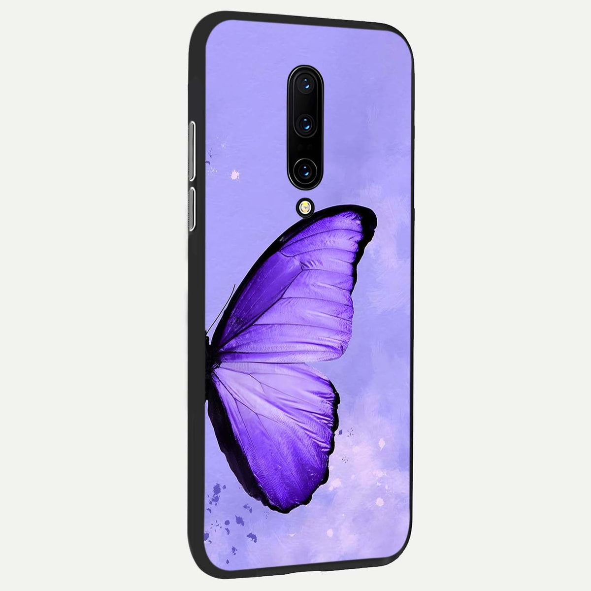 Violet Dream Wing back cover For OnePlus 7 Pro slim fit glass case with vibrant aesthetic design