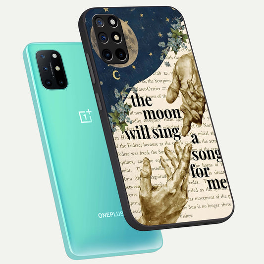 Aesthetic Divine phone case For OnePlus 8T showing premium glass back cover with detailed artwork