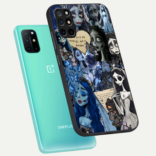 Corpse Bride Posters phone case For OnePlus 8T showing premium glass back cover with detailed artwork