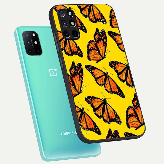 Golden Wing Flight phone case For OnePlus 8T showing premium glass back cover with detailed artwork