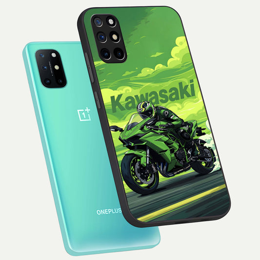 Greenery Sky phone case For OnePlus 8T showing premium glass back cover with detailed artwork