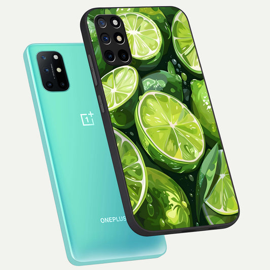 Green Kawasaki phone case For OnePlus 8T showing premium glass back cover with detailed artwork