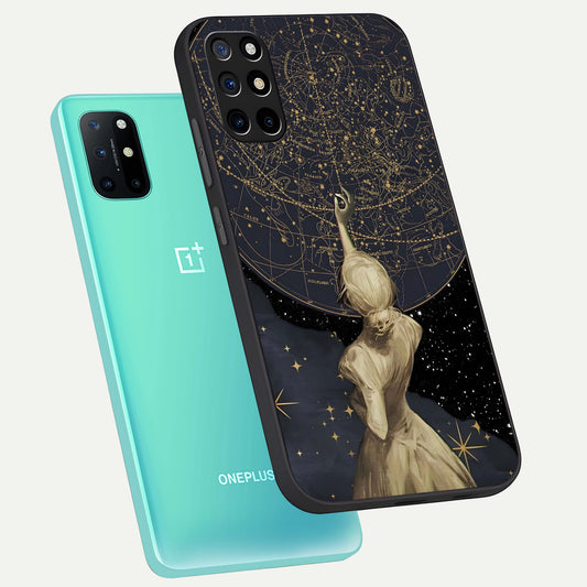 Taylor Swift Girl phone case For OnePlus 8T showing premium glass back cover with detailed artwork