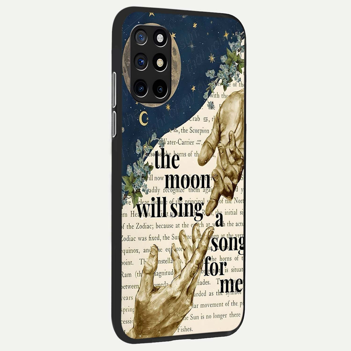 Aesthetic Divine back cover For OnePlus 8T slim fit glass case with vibrant aesthetic design