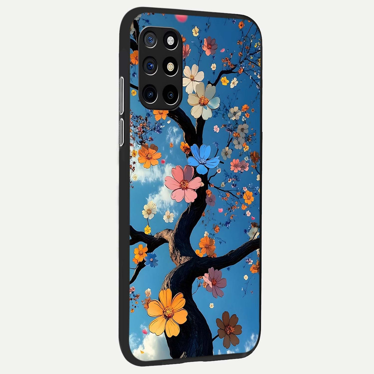 Blossom Dream Sky back cover For OnePlus 8T slim fit glass case with vibrant aesthetic design