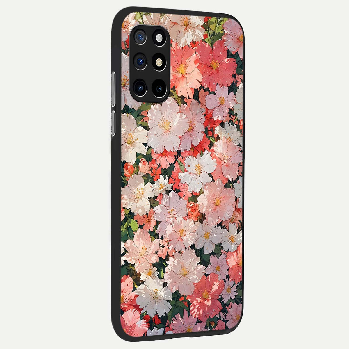 Blush Bloom Field back cover For OnePlus 8T slim fit glass case with vibrant aesthetic design