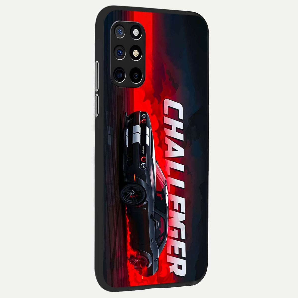 Crimson Challenger Fury back cover For OnePlus 8T slim fit glass case with vibrant aesthetic design